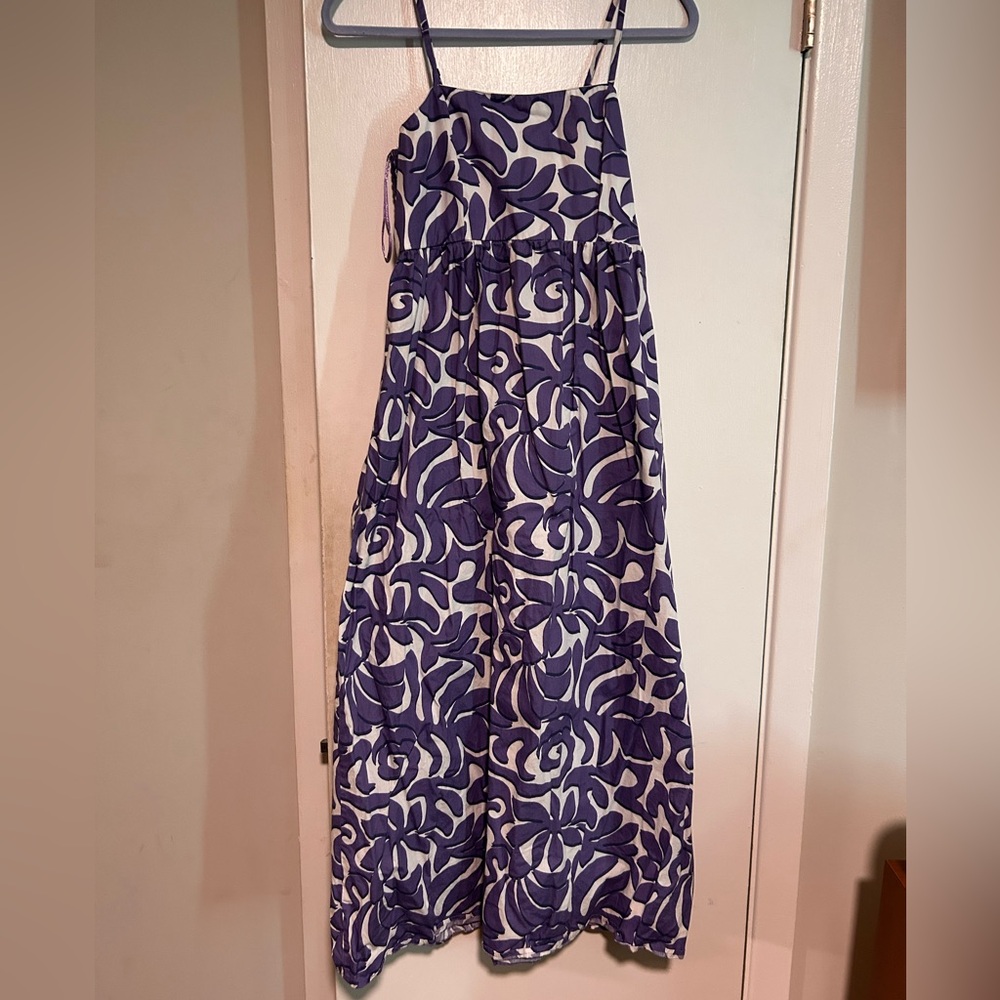Jessica Simpson Blue and White Maxi Dress